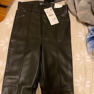 Zara faux leather pants